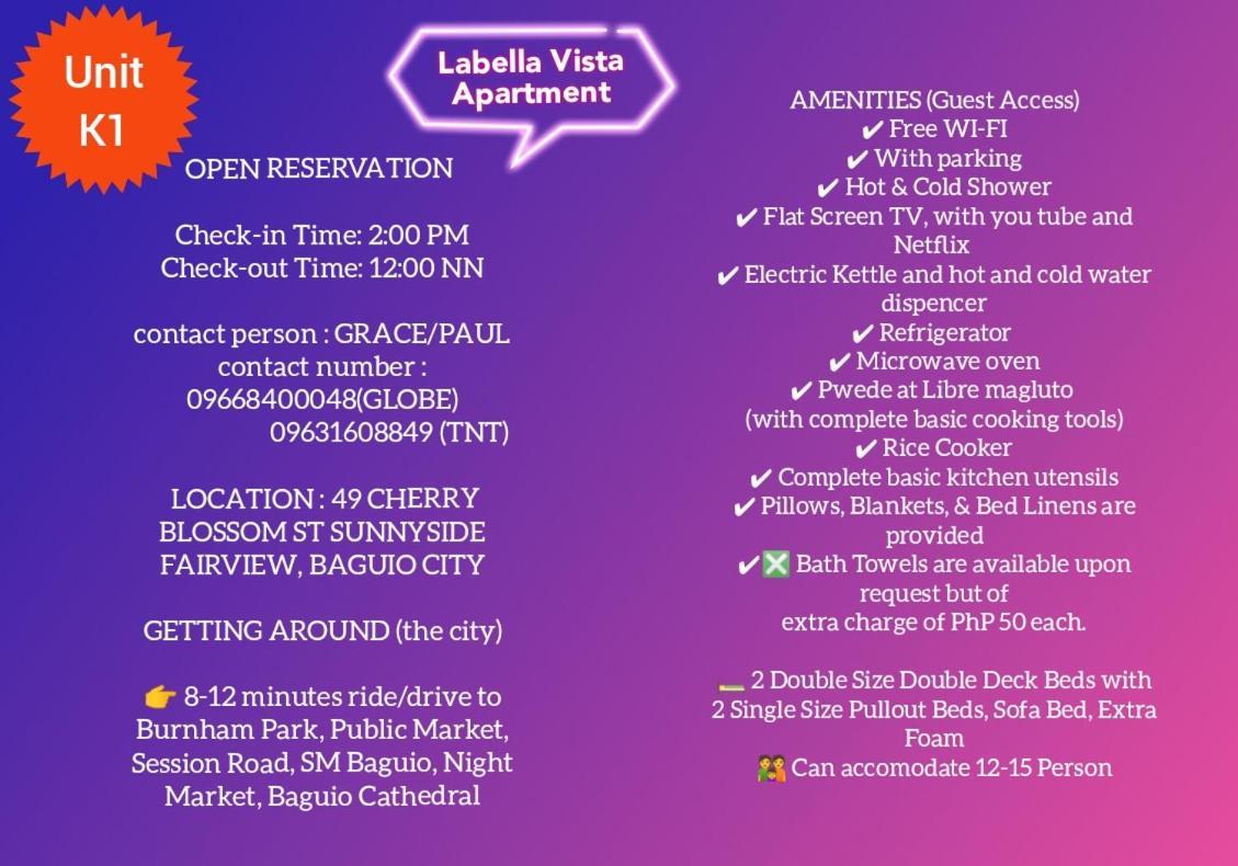 Labella Vista Apartment Baguio City ภายนอก รูปภาพ
